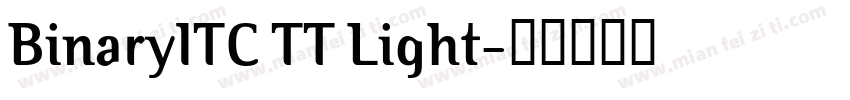 BinaryITC TT Light字体转换